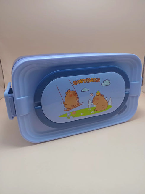 Kawaii Stackable Bento Lunch Box with Cutlery | 2-Layer Leakproof Kids Food Container