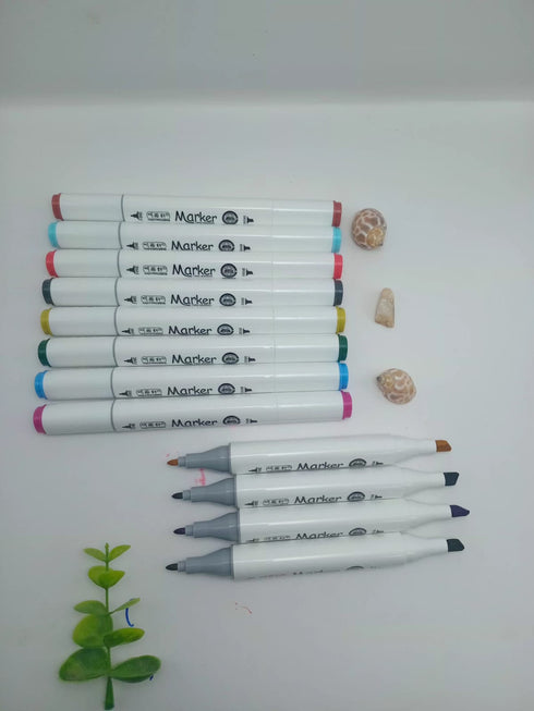 36-Piece Dual Tip Art Marker Set - Professional Alcohol-Based Sketch Pens for Artists & Students