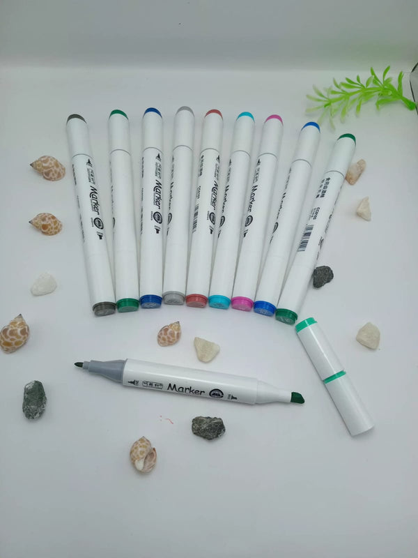 80-Piece Dual-Tip Alcohol Art Marker Set with Carrying Case