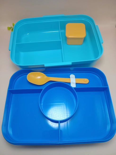 Kids Cute House-Shaped Bento Lunch Box – 3-Compartment Insulated Food-Grade Leakproof Tiffin Container with Handle for School, Picnics & Travel