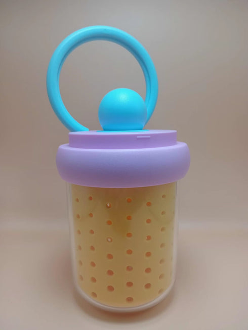 Portable Overnight Oats Container with Fork - 500ml Dual-Layer Salad and Fruit Jar with Leak-Proof Lid for Meal Prep & Travel