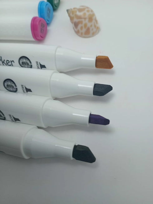 36-Piece Dual Tip Art Marker Set - Professional Alcohol-Based Sketch Pens for Artists & Students