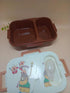 Cute Bento Lunch Box for Kids | 2-Compartment Leakproof Food Container with Spoon