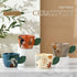 Artistic Ceramic "Lady Silhouette" Mug with Sculpted Leaf Handle