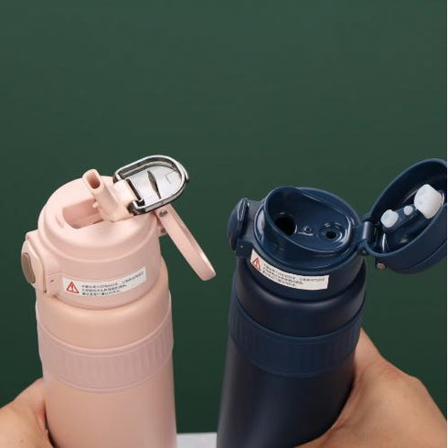 316 Stainless Steel Dual-Drink Insulated Water Bottle with Straw & Sip Lid 800ml
