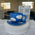 Blue Sky & White Cloud Coffee Mug with Saucer