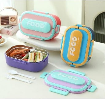 Leak-Proof Stainless Steel Bento Lunch Box | Multi-Compartment Thermal Food Container for Kids & Adults