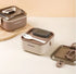 2-Section Stainless Steel Bento Lunch Box with Cutlery | Leak-Proof Insulated Tiffin Food Container