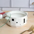 Nordic Geometric Ceramic Ramen & Serving Bowl with Glass Lid