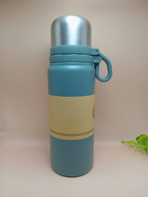 800ml Stainless Steel Vacuum Flask – Double Wall Insulated Thermos Water Bottle for Hot & Cold Drinks (12-24 Hours) with Carrying Handle
