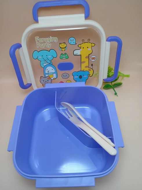 Foraging Party Kids Bento Lunch Box with Matching Water Bottle Set – Leakproof