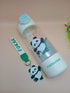 600ml Cute Cartoon Kids Water Bottle with Straw, Strap & Keychain – Leakproof Toddler School Sippy Cup