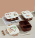 Cute Bento Lunch Box for Kids | 2-Compartment Leakproof Food Container with Spoon