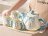 Luxury Ribbon Ceramic Tea & Coffee Gift Set – 6-Piece Porcelain Set with 3D Bow Knots