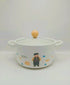 Kawaii Cartoon Ceramic Ramen Bowl with Glass Lid