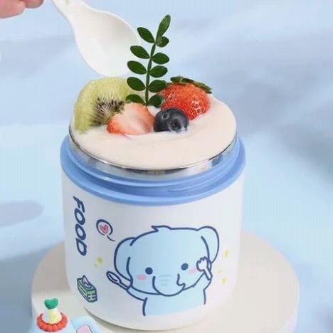530ml Insulated Stainless Steel Food Jar – Leak-Proof Thermal Soup Cup with Folding Spoon