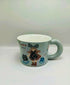 Retro Kawaii Ceramic "Happy Love Diary" Mug – Large U-Shaped Handle