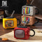 Retro 3D TV Ceramic Mug with Lid & Glass Straw
