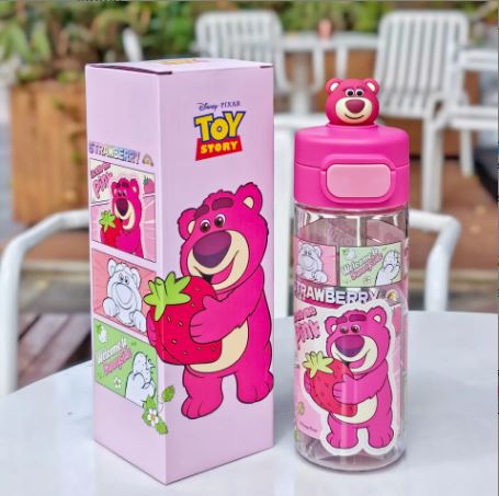 Kids Water Bottle with 3D Character Lid & Straw - 530ml BPA-Free Tritan Leak-Proof Bottle