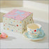 Luxury Pastel Polka Dot Tea Cup Set with Bow Handle – Ceramic Coffee Mug & Saucer Gift Box