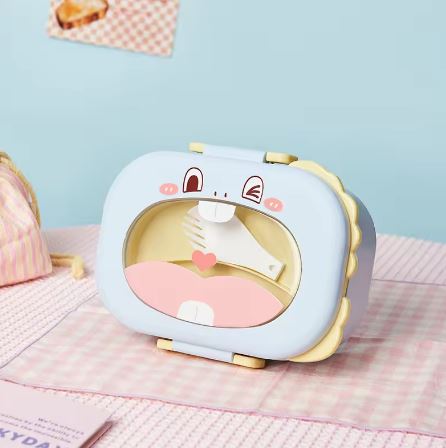 Cute Monster Cartoon Kids Bento Lunch Box | Insulated Stainless Steel School Tiffin