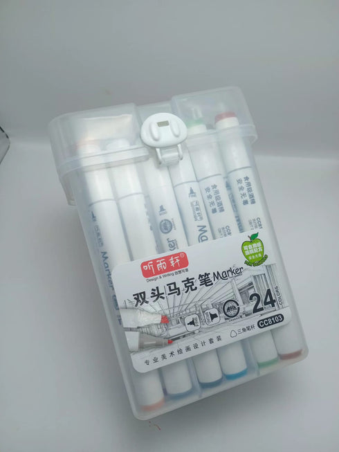 Dual-Tip Professional Art Markers - Set of 24