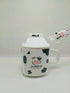 Modern 3D Cow Pattern Ceramic Mug with Lid and Glass Straw