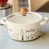 Cartoon Animal Ceramic Ramen Bowl with Glass Lid & Double Handles