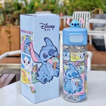 Kids Water Bottle with 3D Character Lid & Straw - 530ml BPA-Free Tritan Leak-Proof Bottle