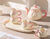 Luxury Ribbon Ceramic Tea & Coffee Gift Set – 6-Piece Porcelain Set with 3D Bow Knots