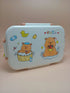 Kawaii Bento Box | Leak-Proof 2-Grid Portable Kids Lunch Box with Snap-On Lid