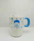 Kawaii Cartoon Insulated Ceramic Tumbler with Straw & Lid