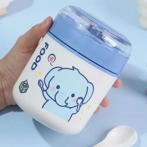 530ml Insulated Stainless Steel Food Jar – Leak-Proof Thermal Soup Cup with Folding Spoon