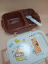 Kawaii Bento Box | Leak-Proof 2-Grid Portable Kids Lunch Box with Snap-On Lid