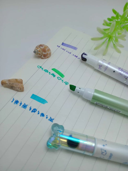 Dream Bowknot Pattern Roller Highlighter Set (3 Pieces)