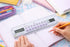 Multi-Function 20cm Ruler with Digital Calculator - Portable & Slim Design