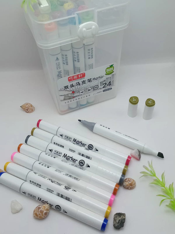 Dual-Tip Professional Art Markers - Set of 24