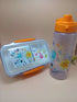Cute Cartoon Kids Lunch Box with Water Bottle Set – BPA-Free Modular Bento Food Container