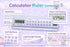 Multi-Function 20cm Ruler with Digital Calculator - Portable & Slim Design