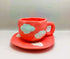 Pink Cloud Ceramic Cup and Saucer Set