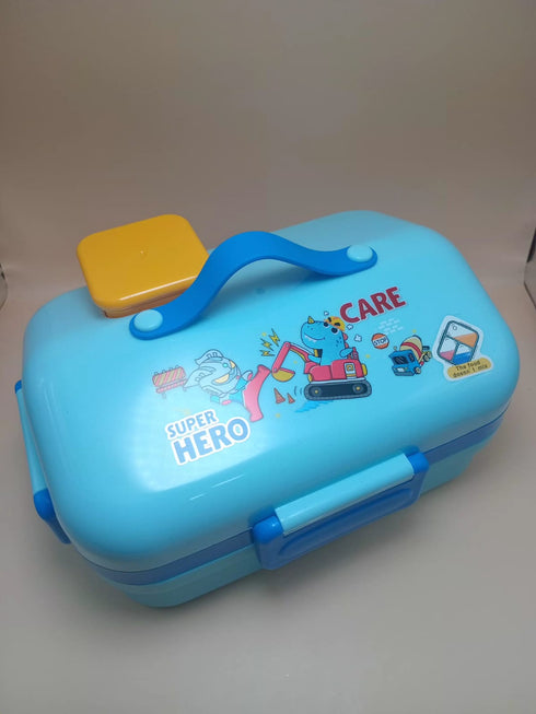 Kids Cute House-Shaped Bento Lunch Box – 3-Compartment Insulated Food-Grade Leakproof Tiffin Container with Handle for School, Picnics & Travel