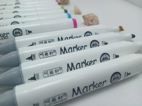 36-Piece Dual Tip Art Marker Set - Professional Alcohol-Based Sketch Pens for Artists & Students