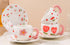 Artisan Flower Mug with Saucer | Unique Ceramic Tea Set