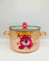 Lotso Strawberry Bear Glass Ramen Bowl with Lid