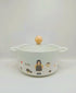 Kawaii Cartoon Ceramic Ramen Bowl with Glass Lid