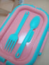 Eat Real Bento Lunch Box – 2-Compartment Leak-Proof Kids School Lunch Box with Spoon & Fork