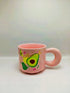 Kawaii Hand-Painted Ceramic Fruit Mug with Chunky Handle