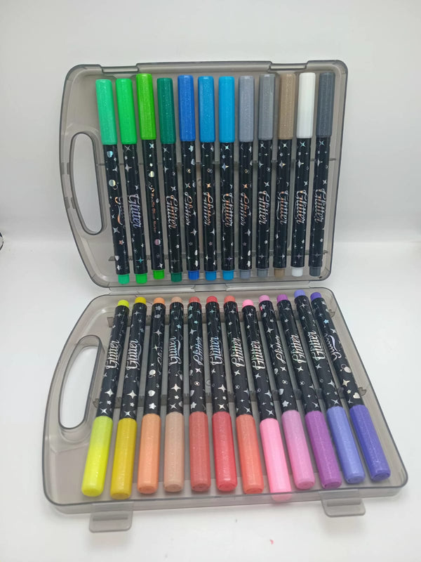Sparkle Style 24-Color Dual-Tip Glitter Marker Set