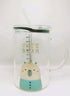 Leak-Proof Borosilicate Glass Tumbler with Handle & Straw