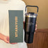 SITARAYURI Leak-Proof Insulated Stainless Steel Tumbler with Dual-Lid & Handle 900ml